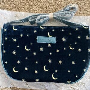 House of Flynn Navy Blue Velvet Shoulder Bag